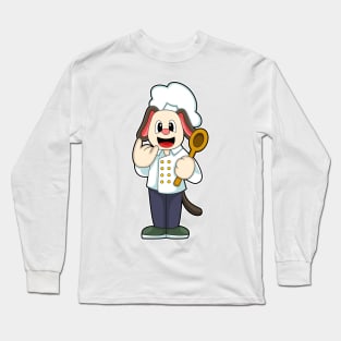 Dog as Cook with Wooden spoon & Cooking apron Long Sleeve T-Shirt